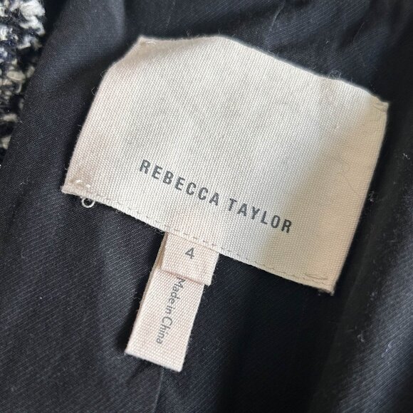 Rebecca Taylor Lurex Tweed Peplum Knit Blazer Jacket ASO Clary Fray - Picture 8 of 14